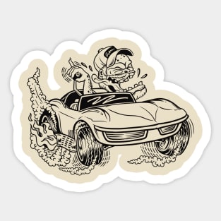 Boulevard Shag Nasty Corvette Sticker